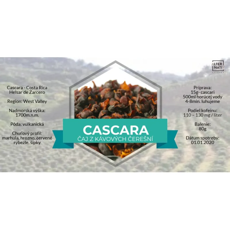 CASCARA - čaj z kávových čerešní