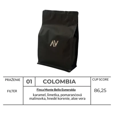 Výberová káva Colombia Finca Monte Bello Esmeralda