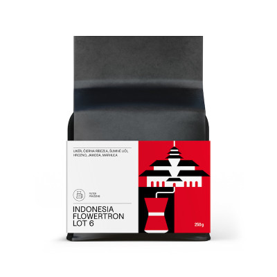pražená káva na filter z Indonézie - Flowertron LOT6, carbonic natural